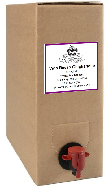 Vino rosso ghiglianello cantina castagna bag in a box